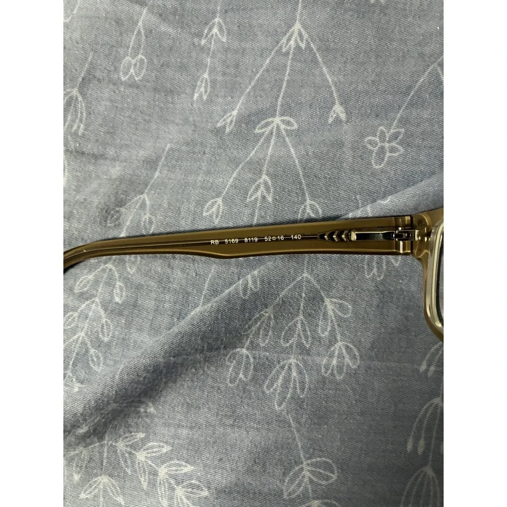 Ray Ban 5169 8119 Blue Tan Rectangular Eyeglasses Frames 52-16-140 with Case